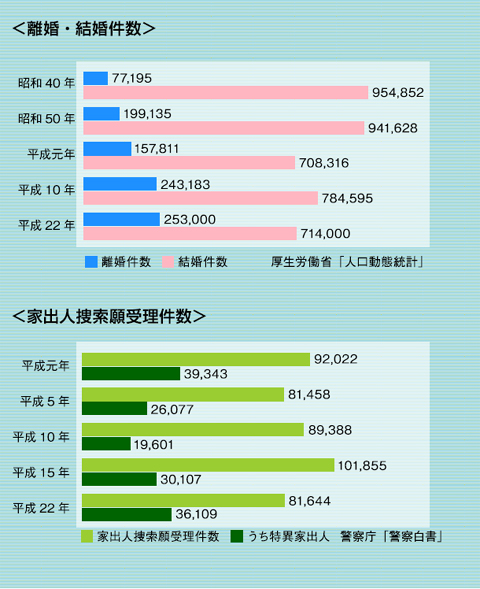 年度別離婚件数グラフ